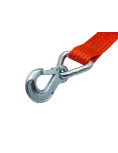Zurrgurt 4000kg 2-teilig 50mm – 8 m mit Langarm-Zugratsche und Sicherungszurrhaken – 2000daN Orange 2