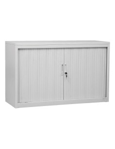 Wolfstahl Rolladenschrank Stahl 1 Fachböden Zylinderschloss 120 x 46 x 75 cm lichtgrau - schwarz - weiss 2