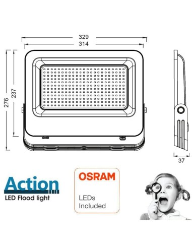 OSRAM LED Flutlichtstrahler 200W - ACTION PRO - DURIS E2835