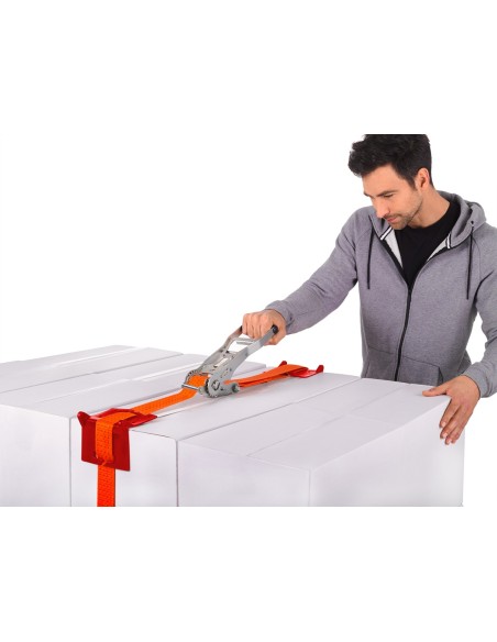 50x stk. Kantenschutzwinkel für Zurrgurte – für Bandbreite 50 mm mit Führungsschlitz – rot