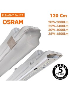 OSRAM LED-Chip Feuchtraum-Wannenleuchte 120cm (35W-30W-25W-20W Einstellbar) IP66 2