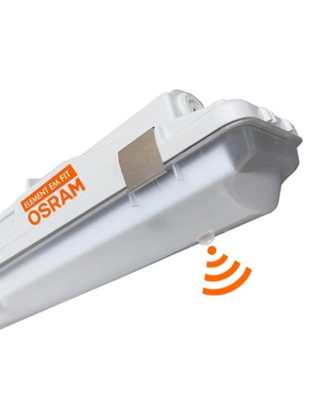 OSRAM LED-Chip Feuchtraum-Wannenleuchte 120cm PIR-Sensor (35W-30W-25W-20W Einstellbar) IP66
