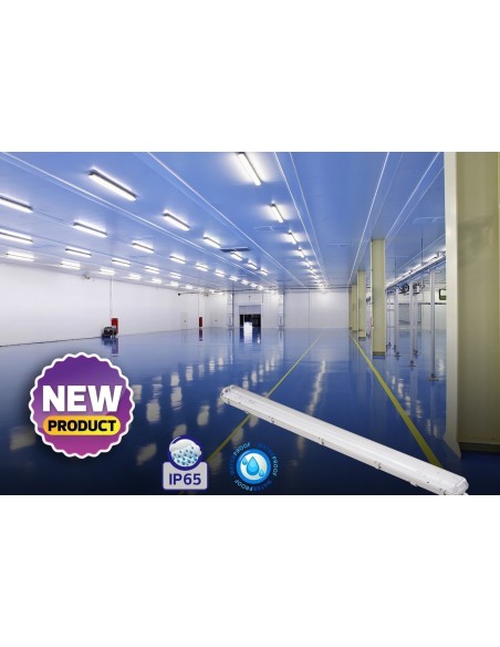 LED Feuchtraum-Wannenleuchte 120cm PROMASTER-T IP65 2x120 cm LED-Röhren inklusive IP66