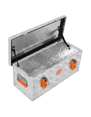 Massive Transportkisten aus Aluminium Riffelblech - Pritschenbox anbaufähig