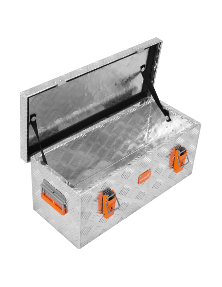 Massive Transportkisten aus Aluminium Riffelblech - Pritschenbox anbaufähig