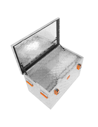 Massive Transportkisten aus Aluminium Riffelblech - Pritschenbox anbaufähig