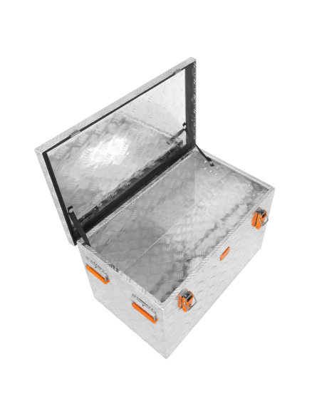 Massive Transportkisten aus Aluminium Riffelblech - Pritschenbox anbaufähig