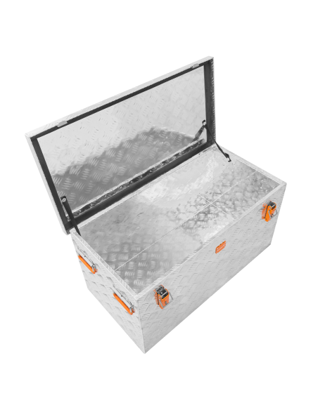 Massive Transportkisten aus Aluminium Riffelblech - Pritschenbox anbaufähig