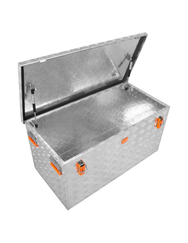 Massive Transportkisten aus Aluminium Riffelblech - Pritschenbox anbaufähig