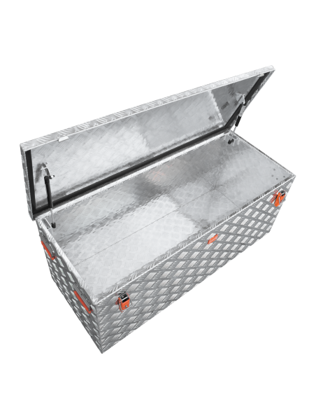 Massive Transportkisten aus Aluminium Riffelblech - Pritschenbox anbaufähig