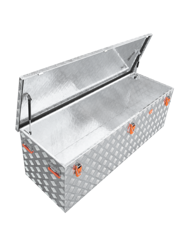 Massive Transportkisten aus Aluminium Riffelblech - Pritschenbox anbaufähig