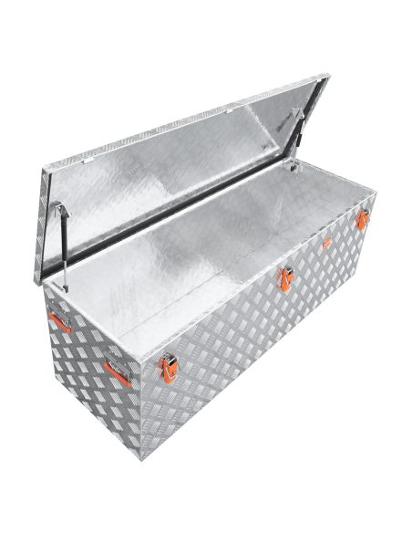 Massive Transportkisten aus Aluminium Riffelblech - Pritschenbox anbaufähig