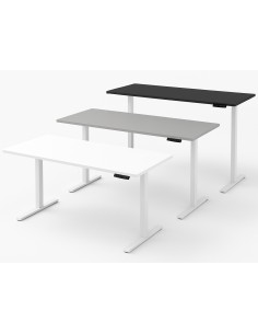 Move-3 Elektrisch höhenverstellbarer Schreibtisch rechteckig, T-Fuss-Gestell 160-180cm