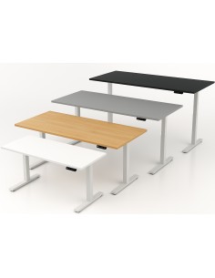 Move-1 Elektrisch höhenverstellbarer Schreibtisch rechteckig, T-Fuss-Gestell 140-180cm