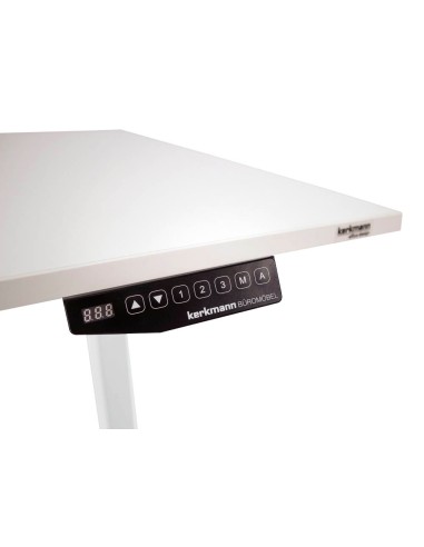 Move-1 Elektrisch höhenverstellbarer Schreibtisch rechteckig, T-Fuss-Gestell 140-180cm