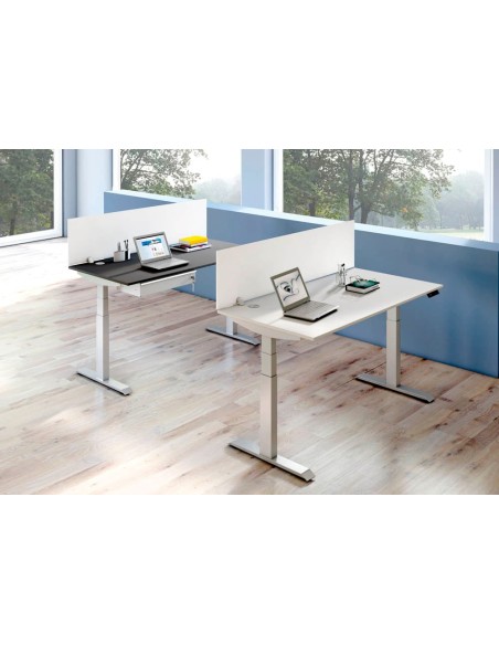 Move-4 Elektrisch höhenverstellbarer Schreibtisch rechteckig, T-Fuss-Gestell 160-200cm