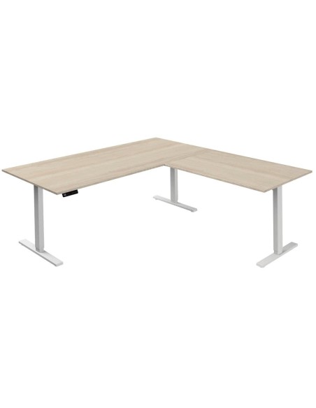 Move-3 Elektrisch höhenverstellbarer Schreibtisch L-Form, 200x100cm - Anbau 120x80cm