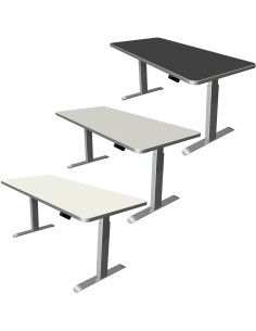 Move-3 Premium Elektrisch höhenverstellbarer Schreibtisch rechteckig, T-Fuss-Gestell 160-200cm