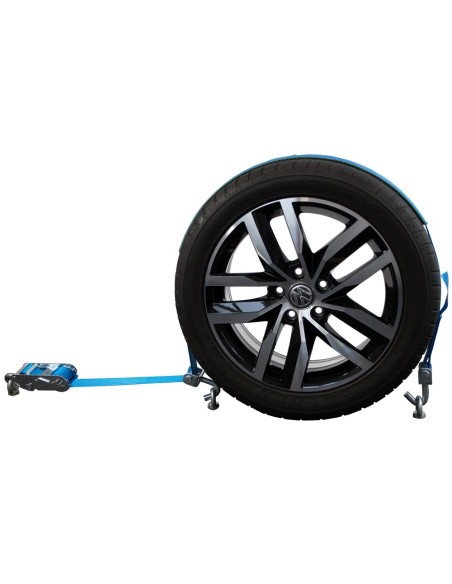 Radsicherungsgurt 2-teilig 3-Punkt 50 mm – Fahrzeuge bis 5000kg – LC 5000 daN