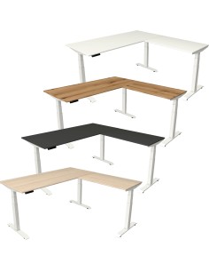Move-4 Elektrisch höhenverstellbarer Schreibtisch L-Form, 180x80cm - Anbau 100x60cm