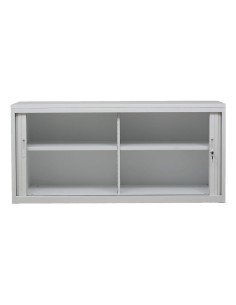 Wolfstahl Rolladenschrank Stahl 1 Fachböden Zylinderschloss 160 x 46 x 75 cm lichtgrau - schwarz - weiss 2