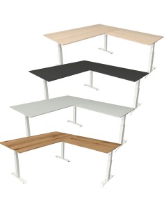 Move-4 XL Elektrisch höhenverstellbarer Schreibtisch L-Form, 200x100cm - Anbau 120x80cm