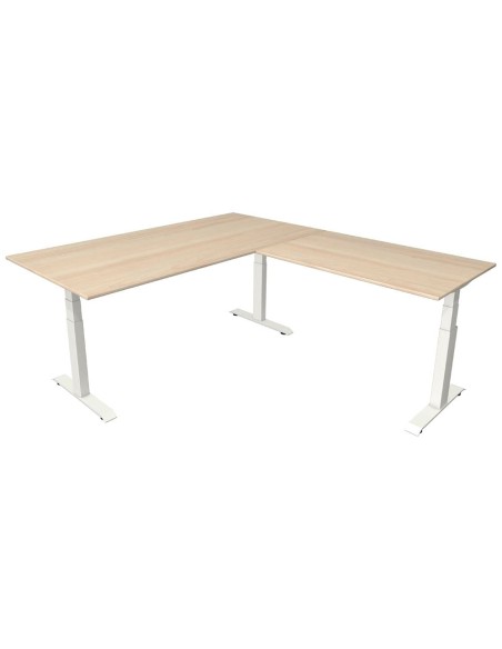 Move-4 XL Elektrisch höhenverstellbarer Schreibtisch L-Form, 200x100cm - Anbau 120x80cm