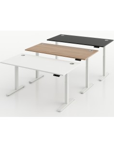 Move-2 Elektrisch höhenverstellbarer Schreibtisch rechteckig, T-Fuss-Gestell 140-180cm
