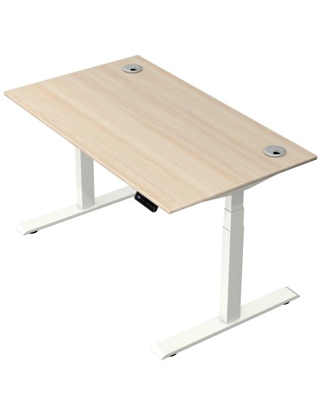 Move-2 Elektrisch höhenverstellbarer Schreibtisch rechteckig, T-Fuss-Gestell 140-180cm