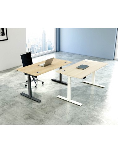 Move-2 Elektrisch höhenverstellbarer Schreibtisch rechteckig, T-Fuss-Gestell 140-180cm