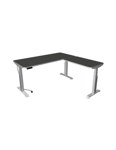 Move-3 Premium Elektrisch höhenverstellbarer Schreibtisch L-Form, 200x100cm - Anbau 120x80cm