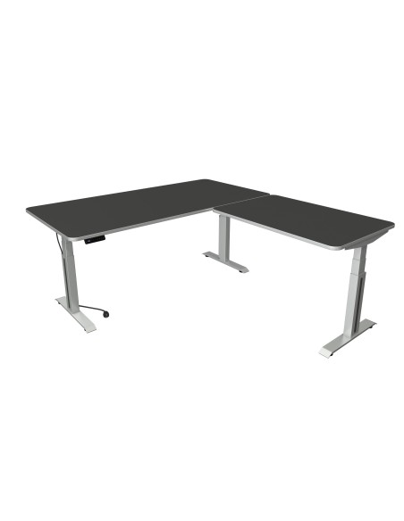 Move-3 Premium Elektrisch höhenverstellbarer Schreibtisch L-Form, 180x80cm - Anbau 100x60cm