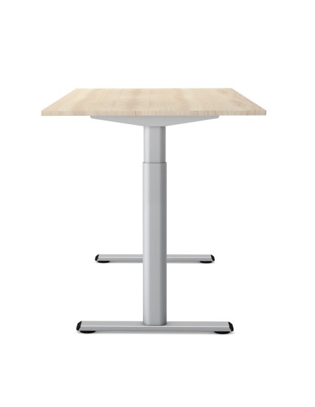 Move 1 base elektrisch höhenverstellbarer Schreibtischrechteckig, T-Fuss-Gestell mit Sideboard 150x80cm