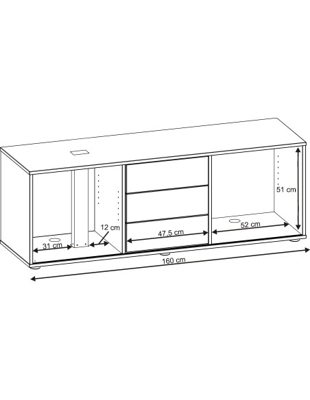 Move 3 elektrisch höhenverstellbarer Schreibtischrechteckig, T-Fuss-Gestell mit Sideboard 180x80cm
