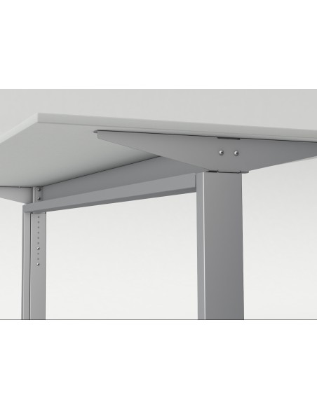 Form 2 Schreibtisch rechteckig, T-Fuss-Gestell mit Sideboard 180x80cm