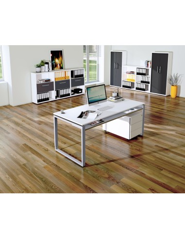 Architekt höhenverstellbarer Schreibtisch rechteckig, Kufen-Gestell 160x80cm