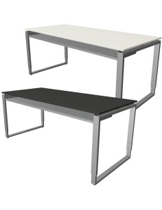 Architekt höhenverstellbarer Schreibtisch rechteckig, Kufen-Gestell 180x80cm