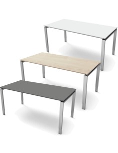 StageOne höhenverstellbarer Schreibtisch rechteckig, 4-Fuss-Gestell 160x80cm
