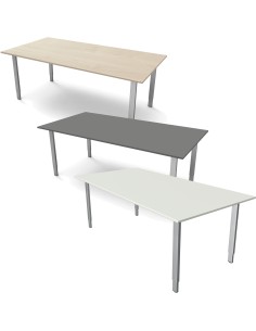 StageOne höhenverstellbarer Schreibtisch rechteckig, 4-Fuss-Gestell 200x100cm