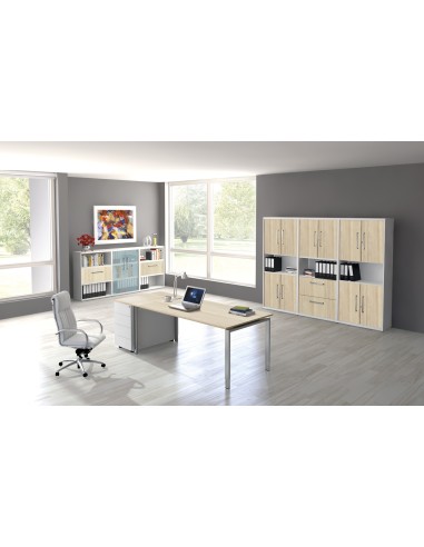 StageOne höhenverstellbarer Schreibtisch rechteckig, 4-Fuss-Gestell 200x100cm