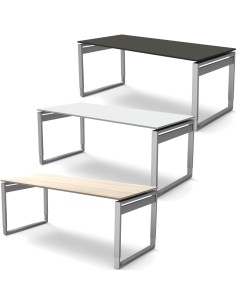 StageOne höhenverstellbarer Schreibtisch rechteckig, Bügelgestell 180x80cm