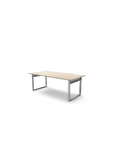 StageOne höhenverstellbarer Schreibtisch rechteckig, Bügelgestell 200x100cm