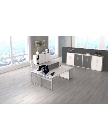 StageOne höhenverstellbarer Schreibtisch rechteckig, Bügelgestell 200x100cm