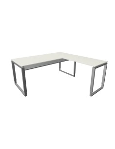 Architekt L-Form höhenverstellbarer Schreibtisch rechteckig, Kufen-Gestell, 180x80cm - Anbau 100x60cm 2