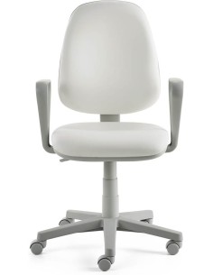 Mayer Bürostuhl myALPHA Kunstleder weiss, Gestell grau 2