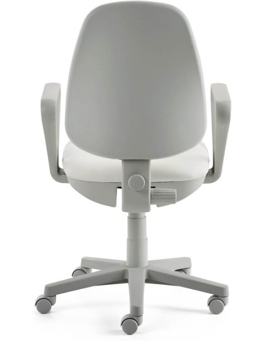 Mayer Bürostuhl myALPHA Kunstleder weiss, Gestell grau