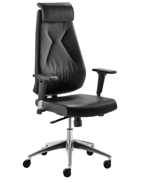 Mayer Bürostuhl myBESTMIND, 2462 Leder schwarz, Gestell alu