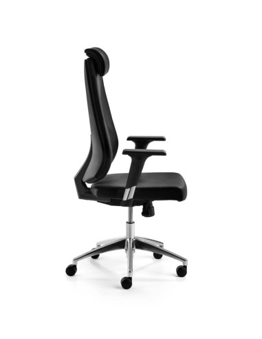 Mayer Bürostuhl myBESTMIND, 2462 Leder schwarz, Gestell alu