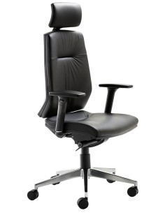 Mayer Bürostuhl myCONTRACT LINE, 2480 81 007 Leder schwarz, Gestell alu