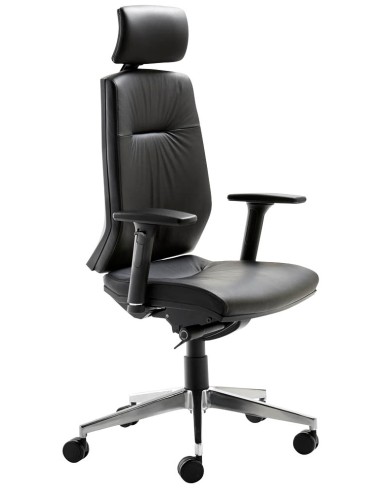 Mayer Bürostuhl myCONTRACT LINE, 2480 81 007 Leder schwarz, Gestell alu